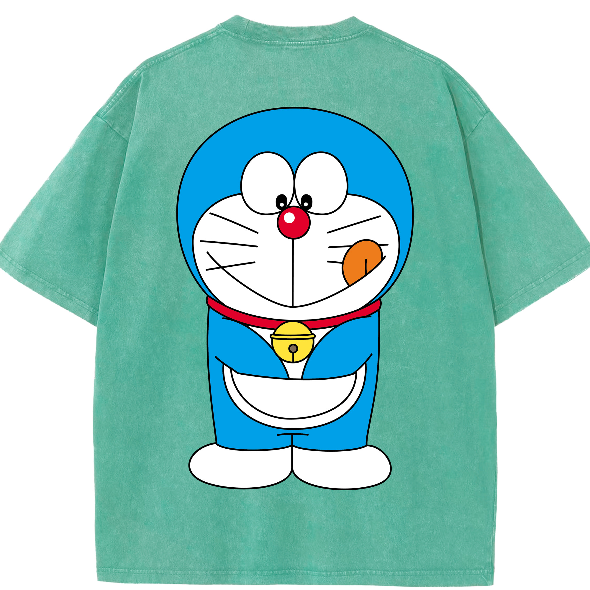（画像用） ドラえもん Doraemon 綿100% ヴィンテージ風 半袖Tシャツ（背面プリント）